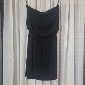 Strapless black dress